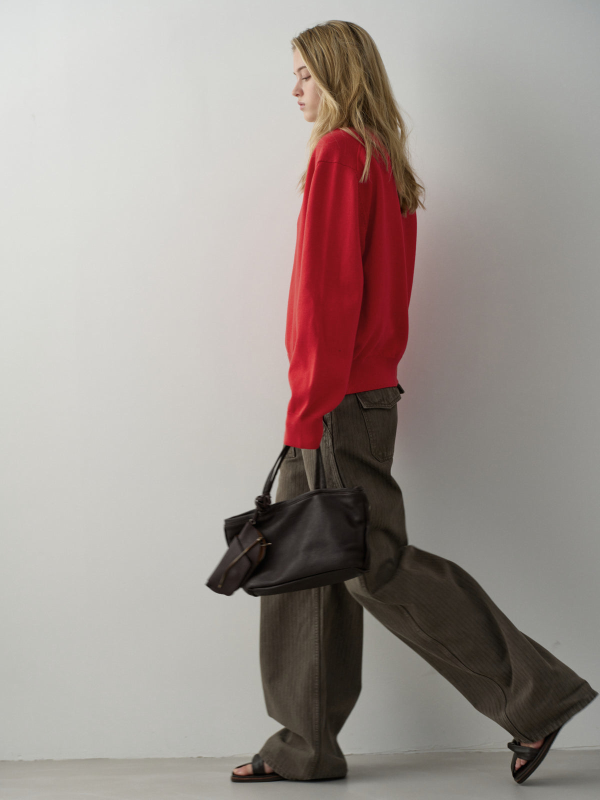 Breeze Tote Washed Leather Bag_chocolate