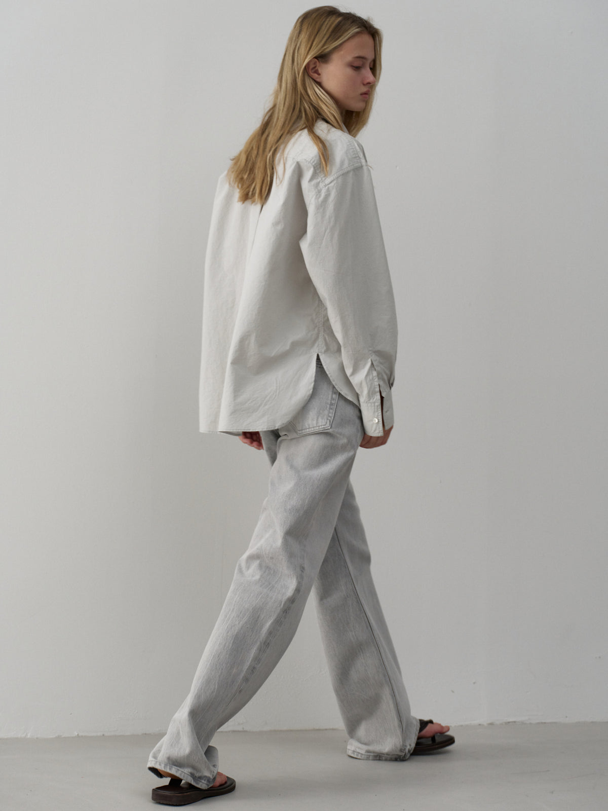 [11/23 Pre-order] Washed Cotton Shirt_fog