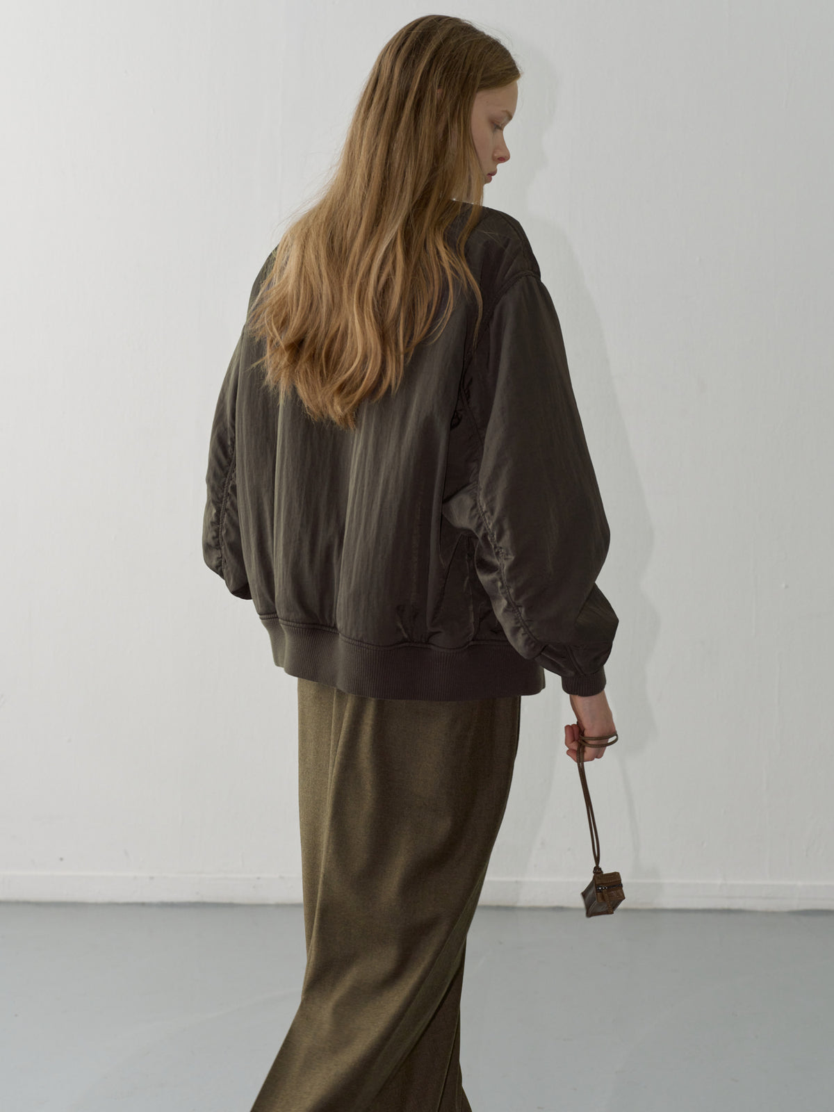 Oversized Bomber Jacket_brown