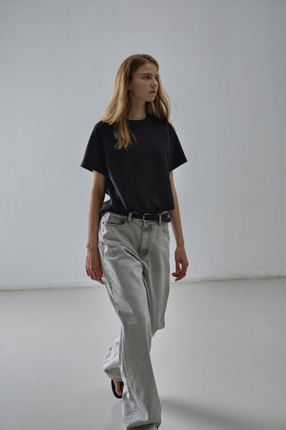 Classic Straight Jeans_light grey