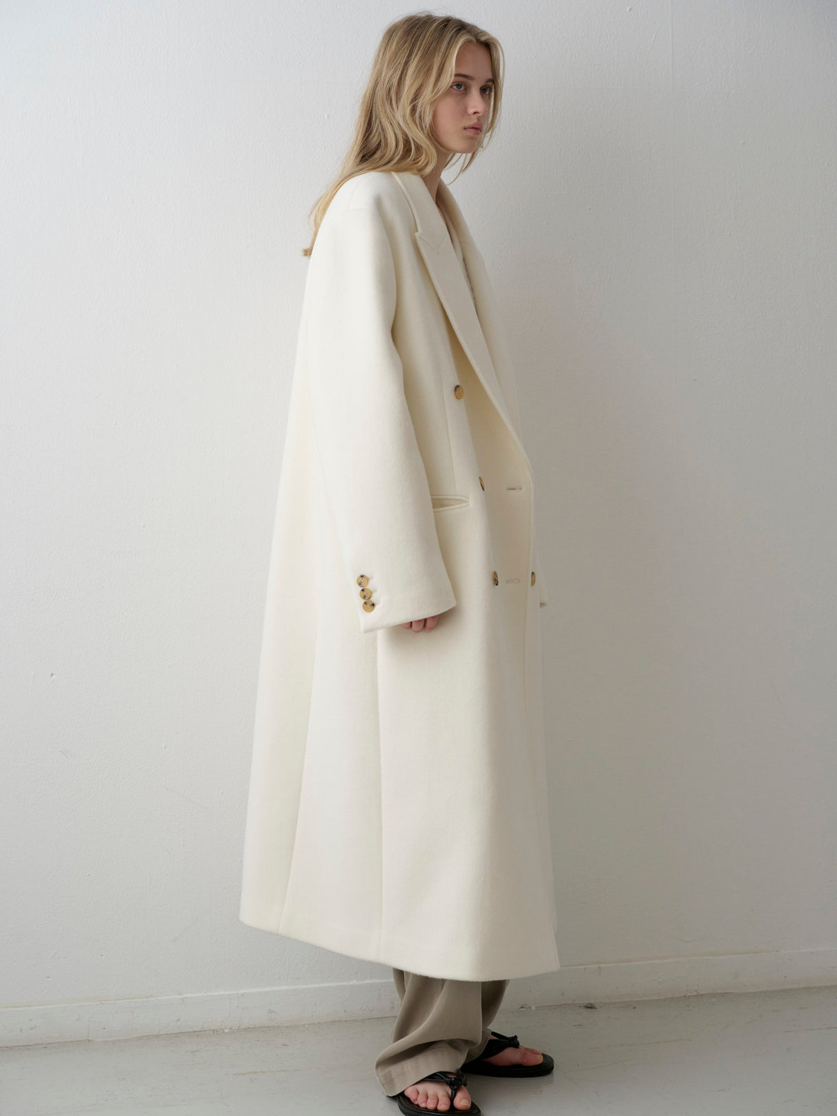 Cashmere double coat_ivory
