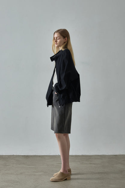 Oversized Fit Cotton Blouson_black