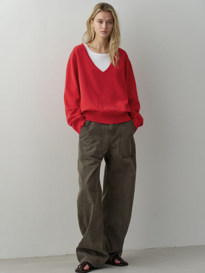 Denim Round Work Pants_khaki