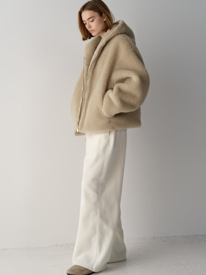 Wool Fleece Banding Pants_ivory