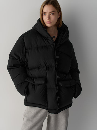 Goose Down Hooded Puffer_black