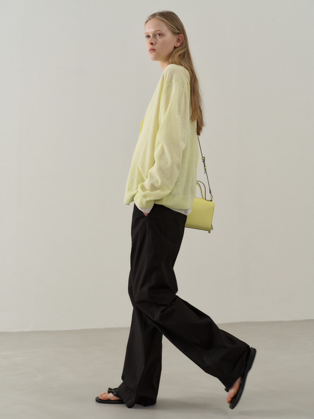 Round Curved Pants_black
