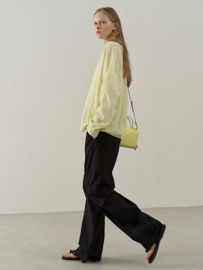 Round Curved Pants_black