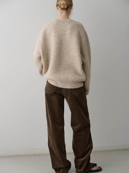 Alpaca Pullover Sweater_beige