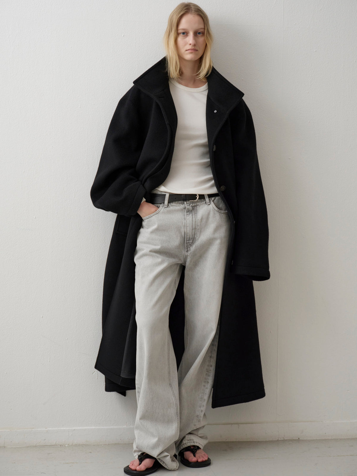 Cashmere High-neck Coat_black