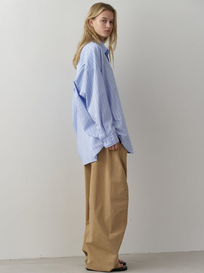 Vintage Stripe Shirt_sky blue
