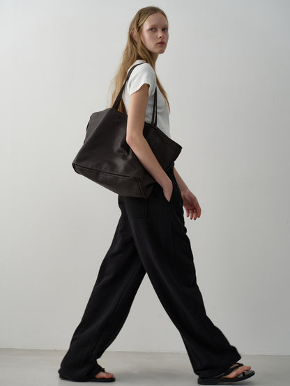 Curved Sweat Pants_black