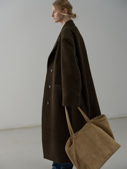 Lama Wool Single Coat_khaki