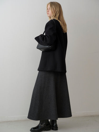 Minimal Collarless Jacket_black