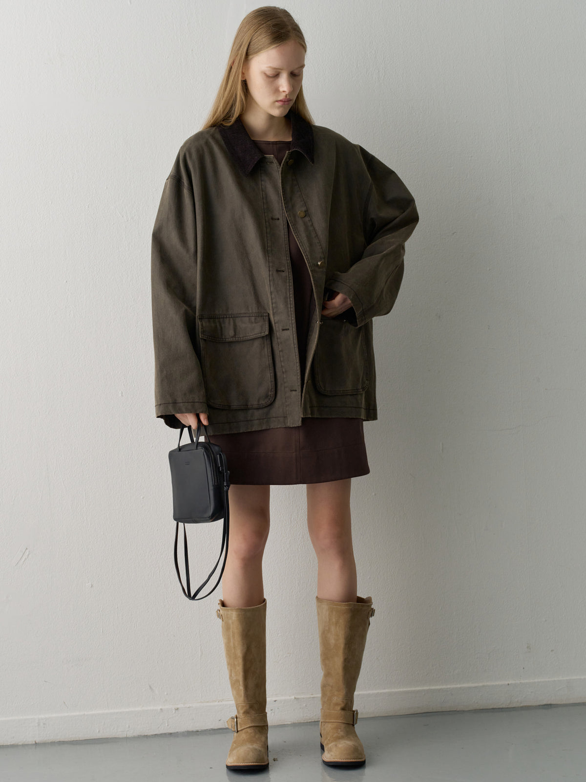 [11/18 Pre-order] Waxed Cotton Work Jacket_khaki brown