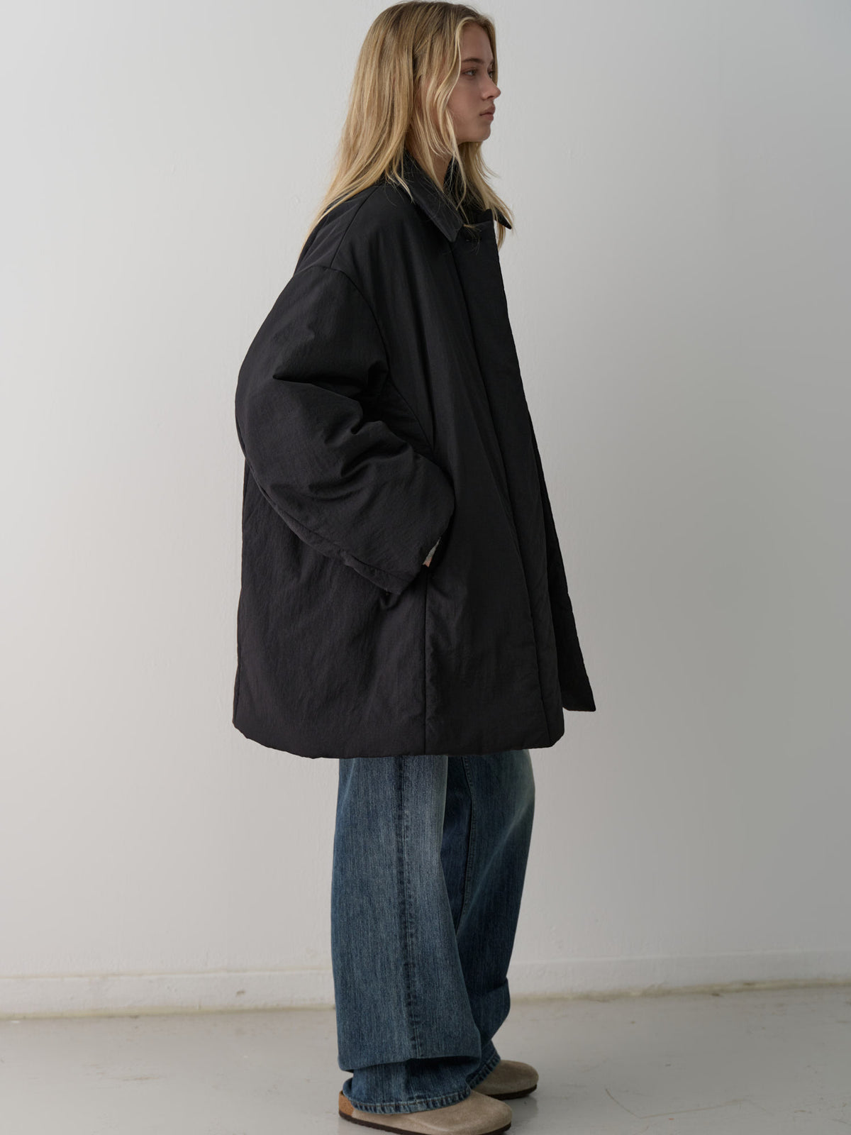 Padded Half Coat_black