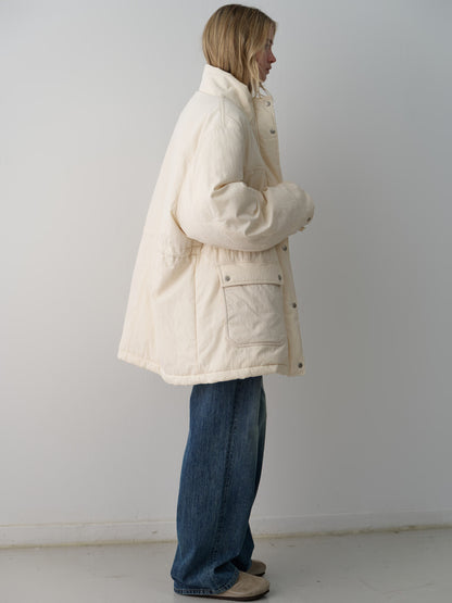 Vintage Padded Jumper_ivory