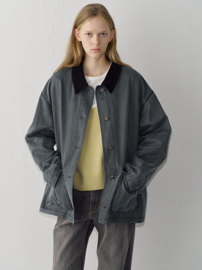 Cashmere Deep V-Neck Knit_sage olive