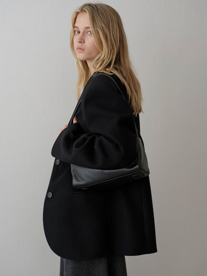 Minimal Collarless Jacket_black