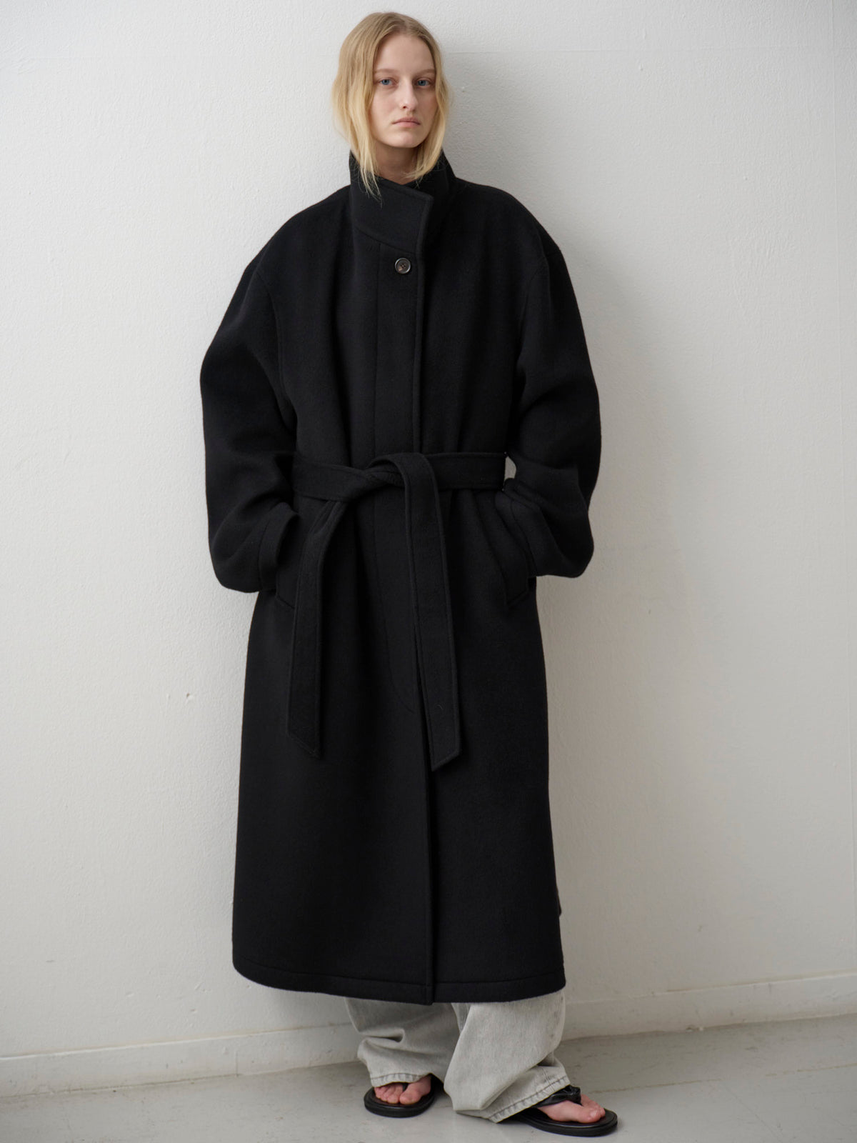 Cashmere High-neck Coat_black
