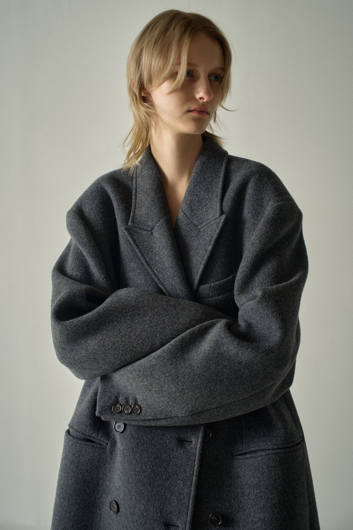 Cashmere Double Coat_Charcoal
