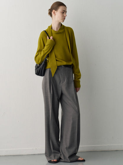 Cashmere Scarf Sweater_olive