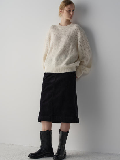 Alpaca Pointel Knit_ivory