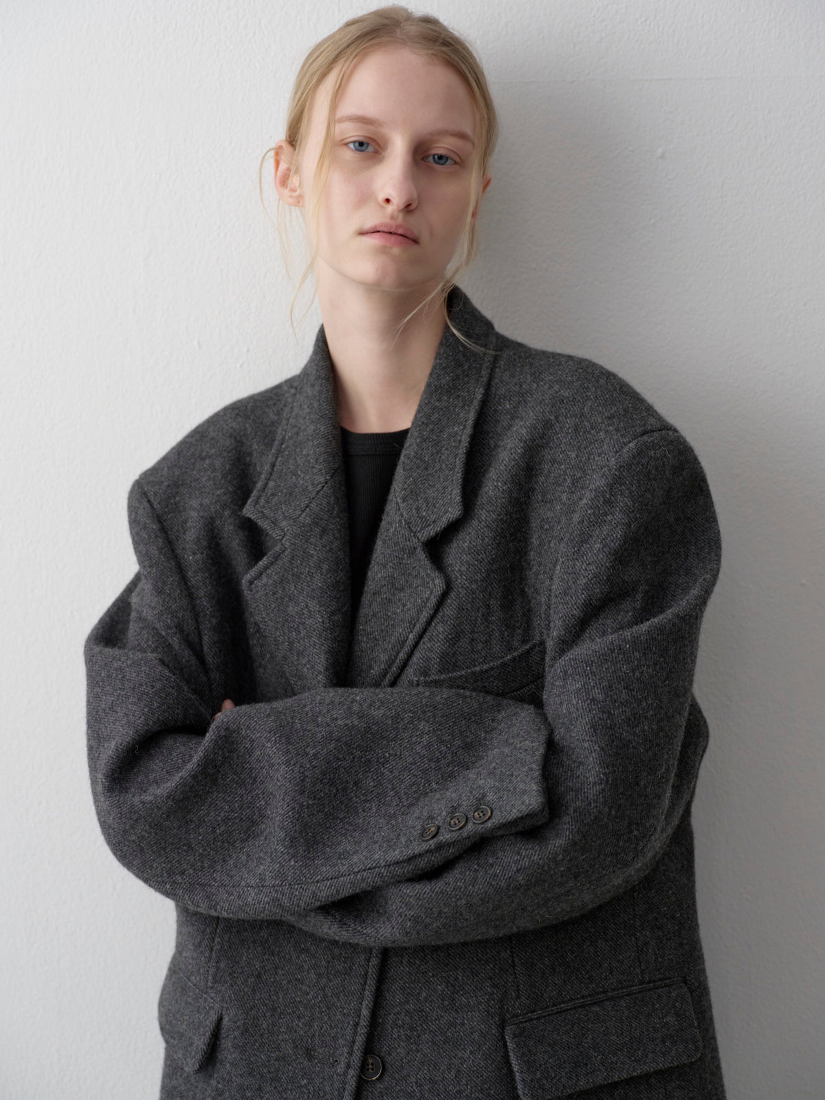 Alpaca 3-Button Jacket_charcoal