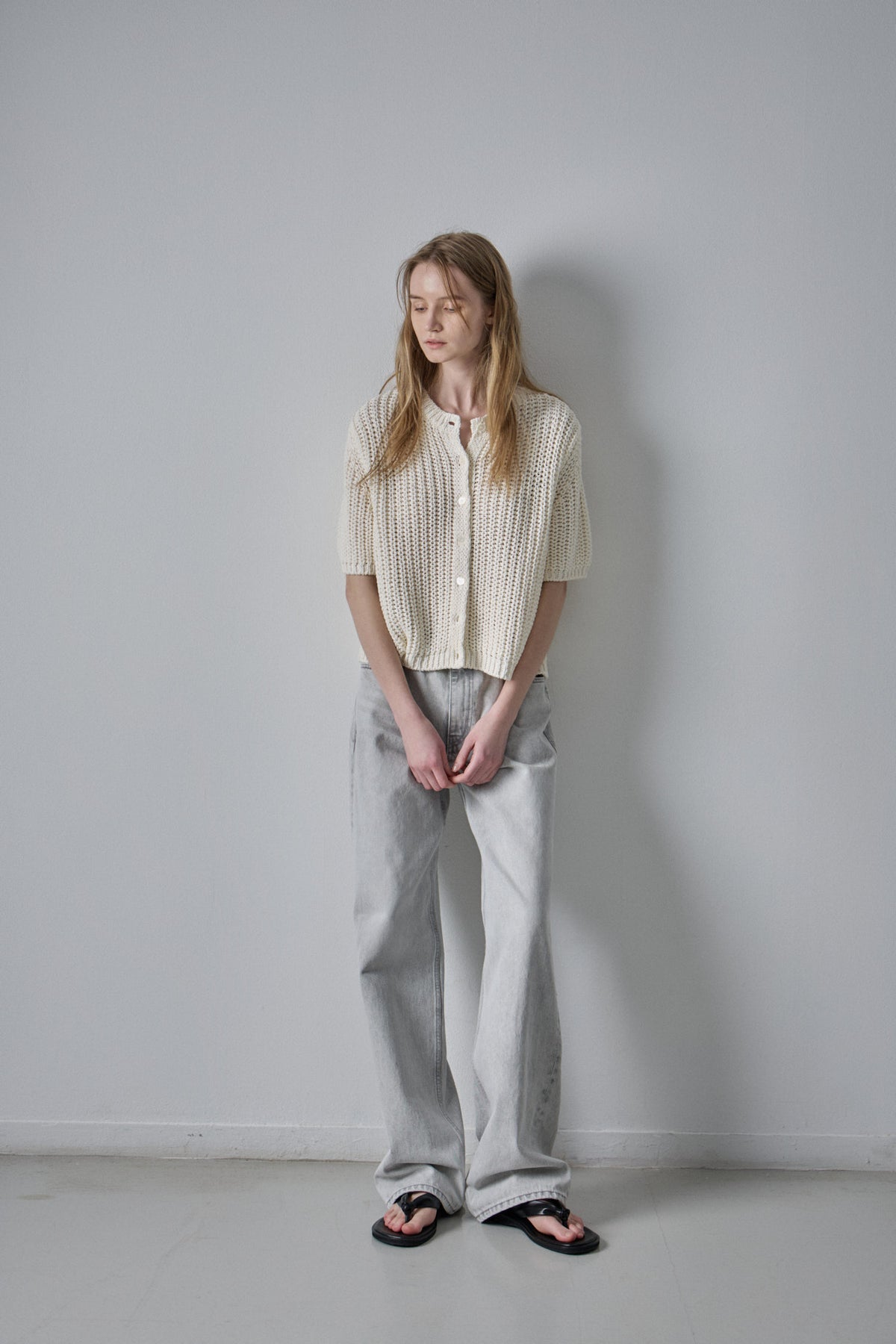 Classic Straight Jeans_light grey