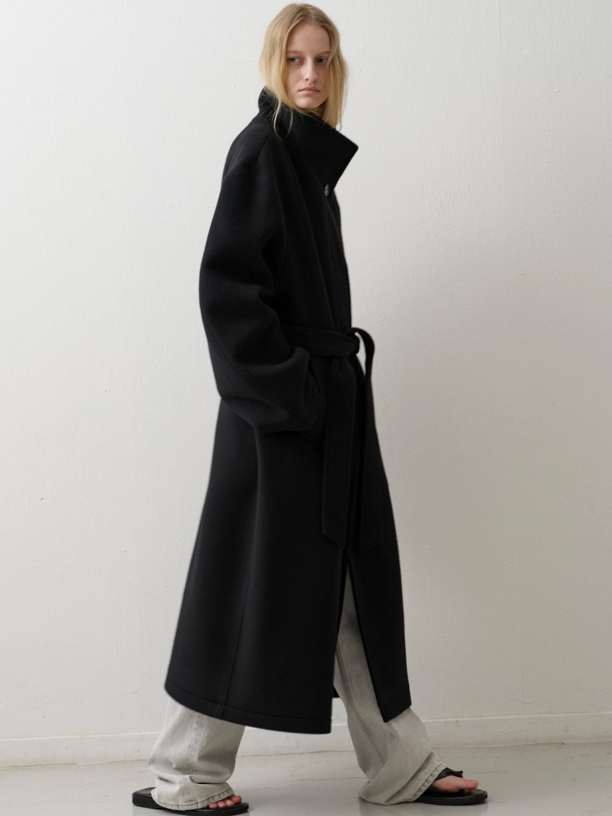 Cashmere High-neck Coat_black