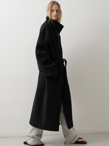 Cashmere High-neck Coat_black