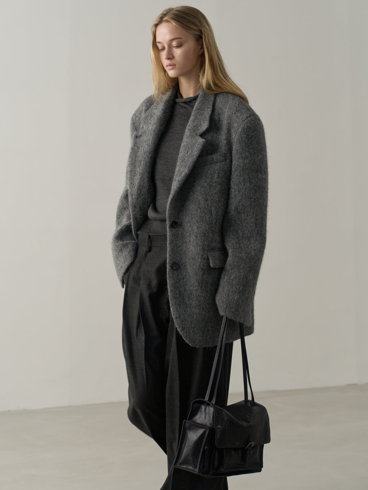 Alpaca Blazer Coat_grey