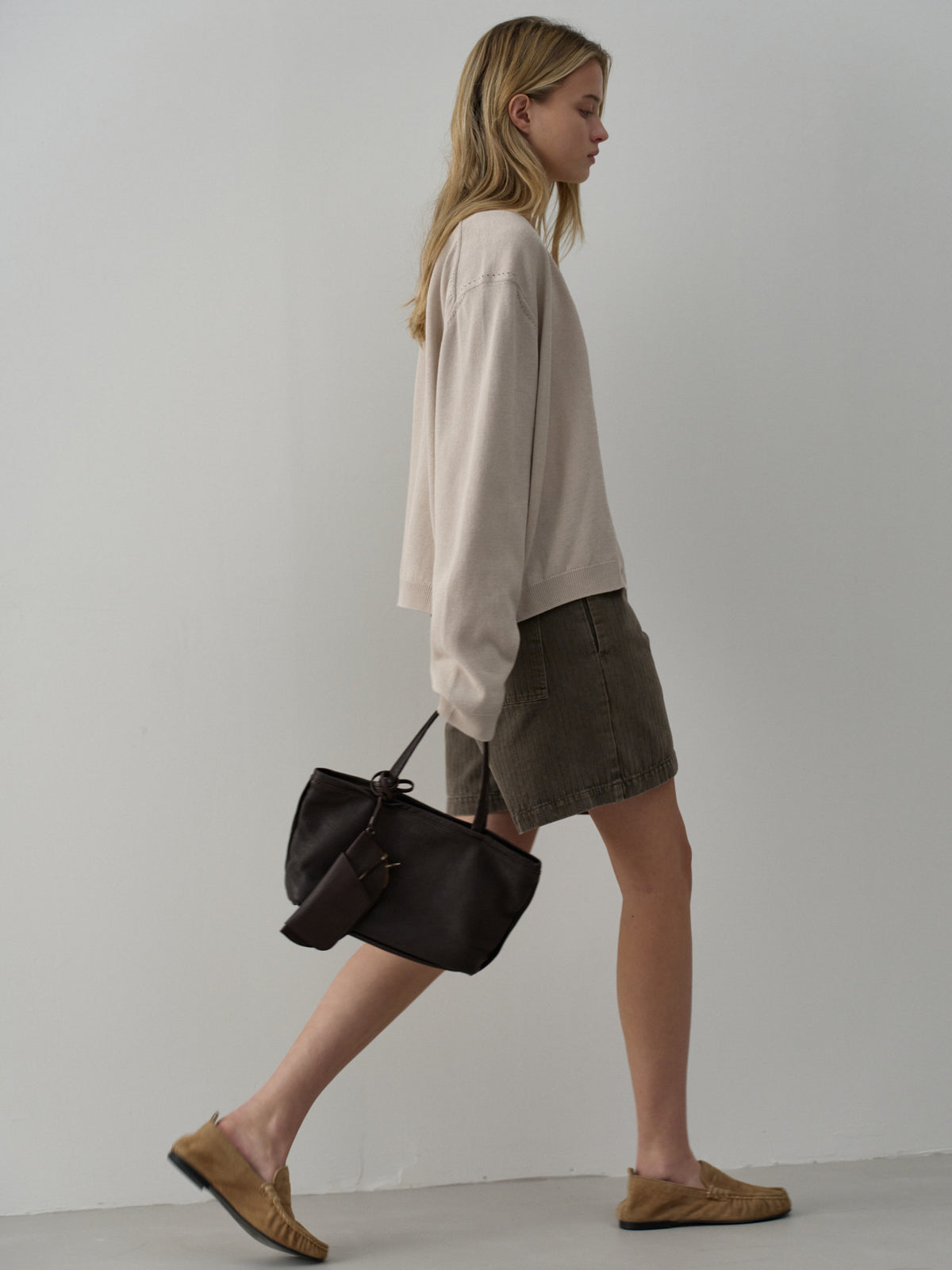 Breeze Tote Washed Leather Bag_chocolate
