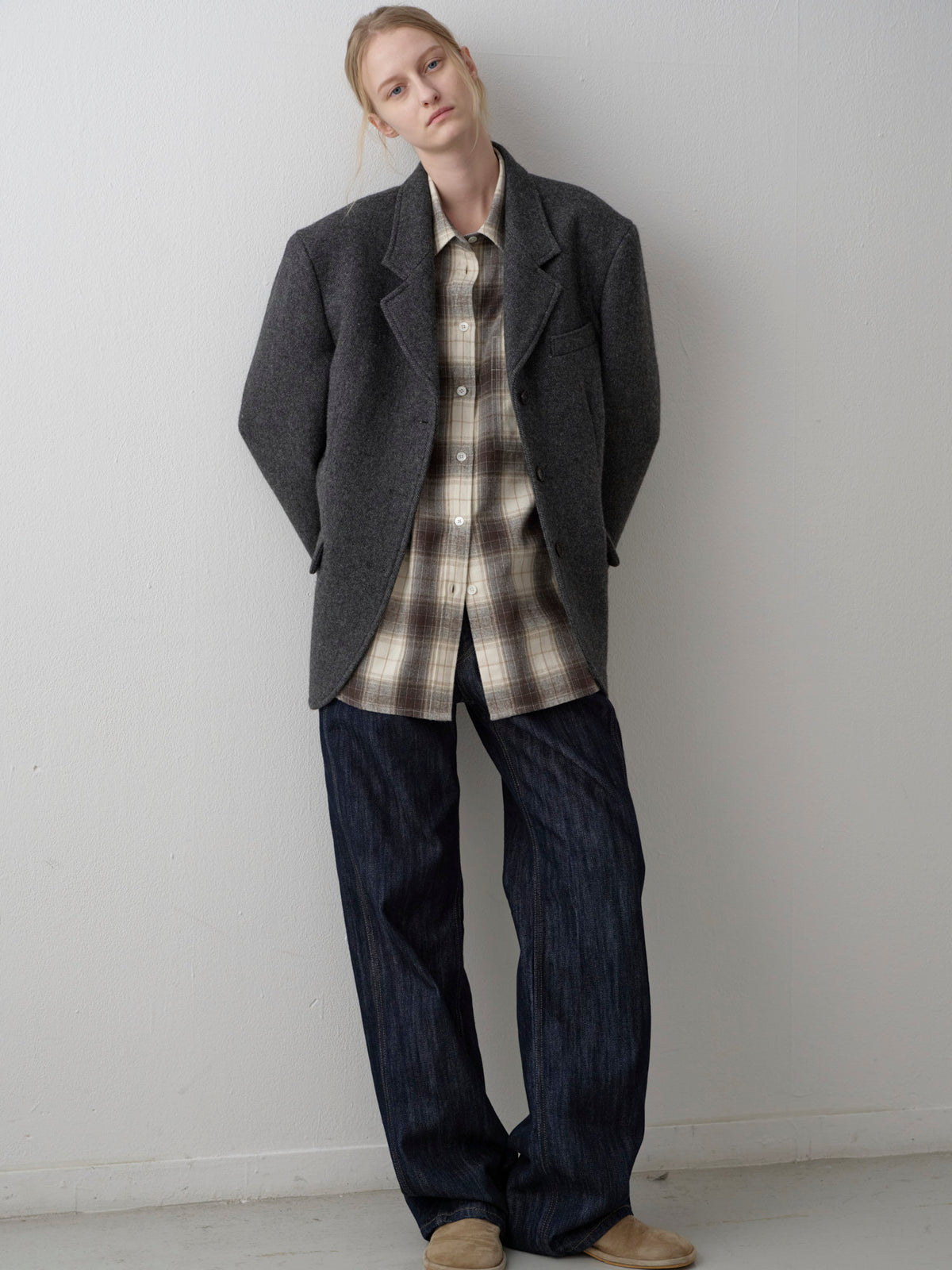 Alpaca 3-Button Jacket_charcoal