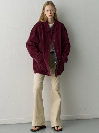 Corduroy Bootcut Pants_cream