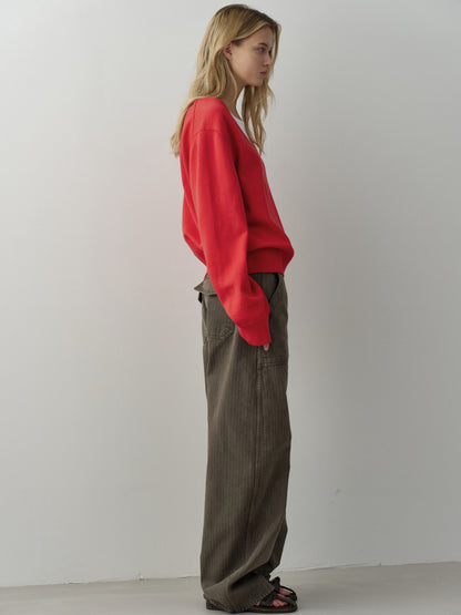Denim Round Work Pants_khaki