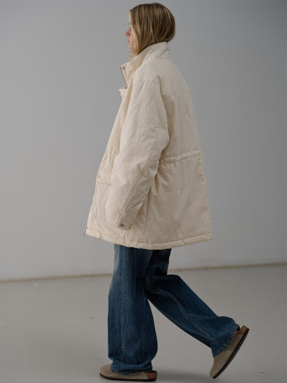 Vintage Padded Jumper_ivory