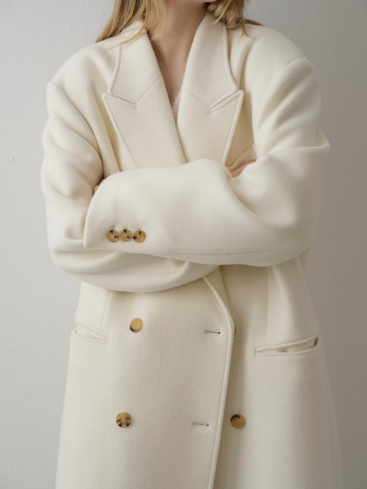 Cashmere double coat_ivory