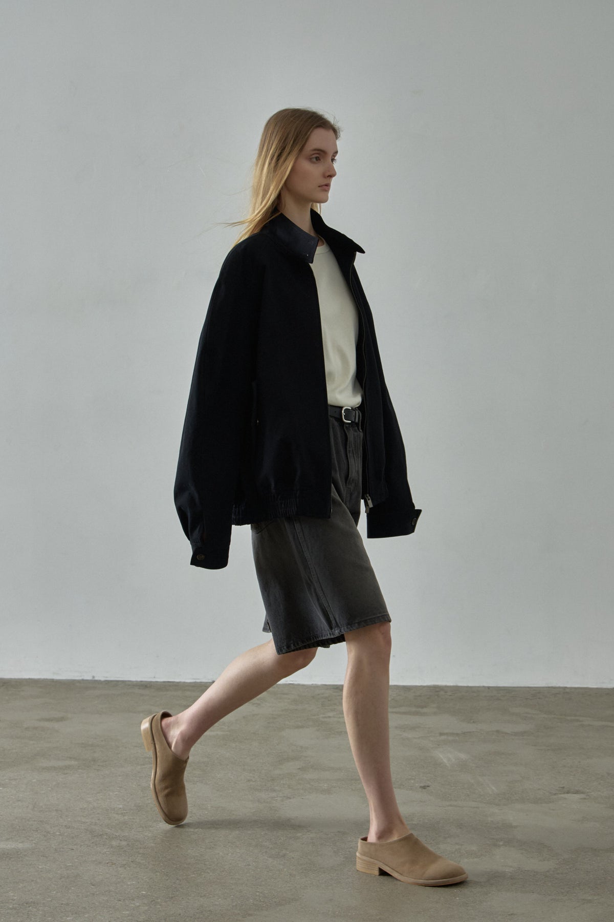 Oversized Fit Cotton Blouson_black