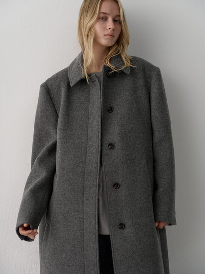 Cashmere Straight Mac Coat_charcoal