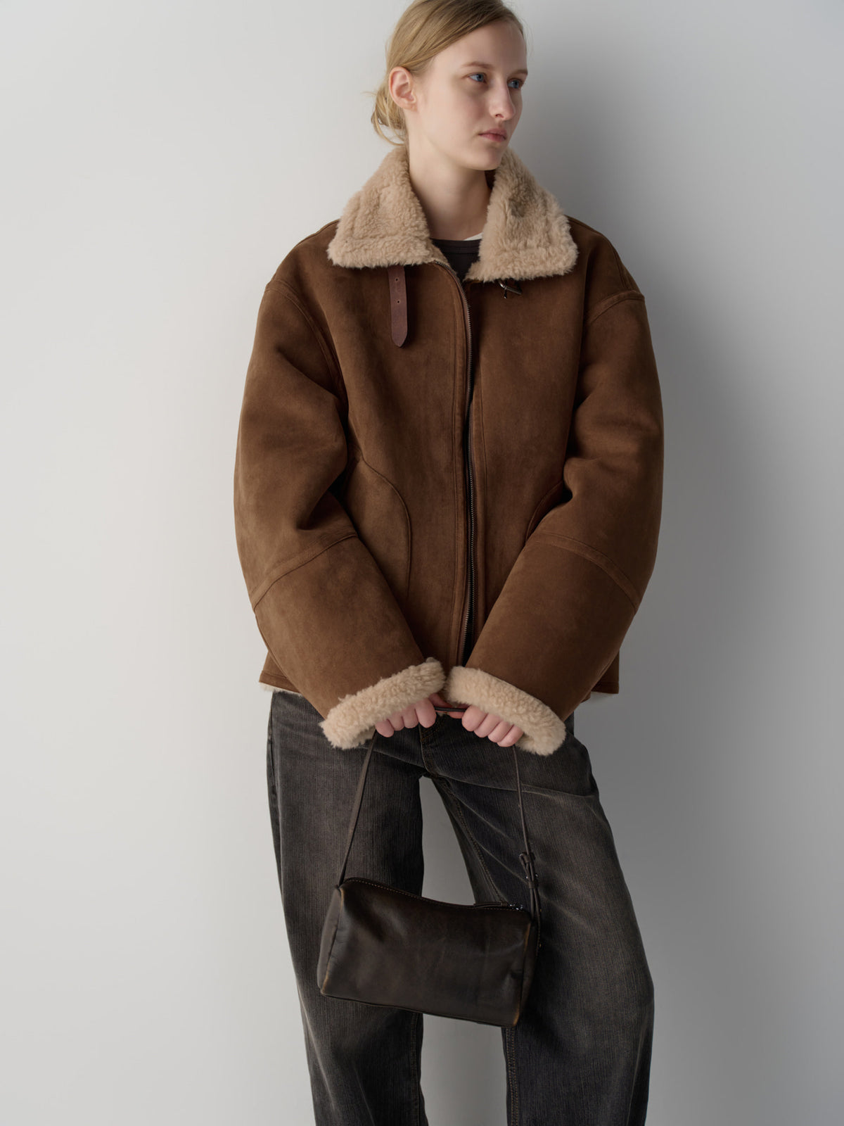 Lambswool suede mustang_camel