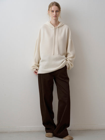 Cashmere Hooded Pullover_ivory