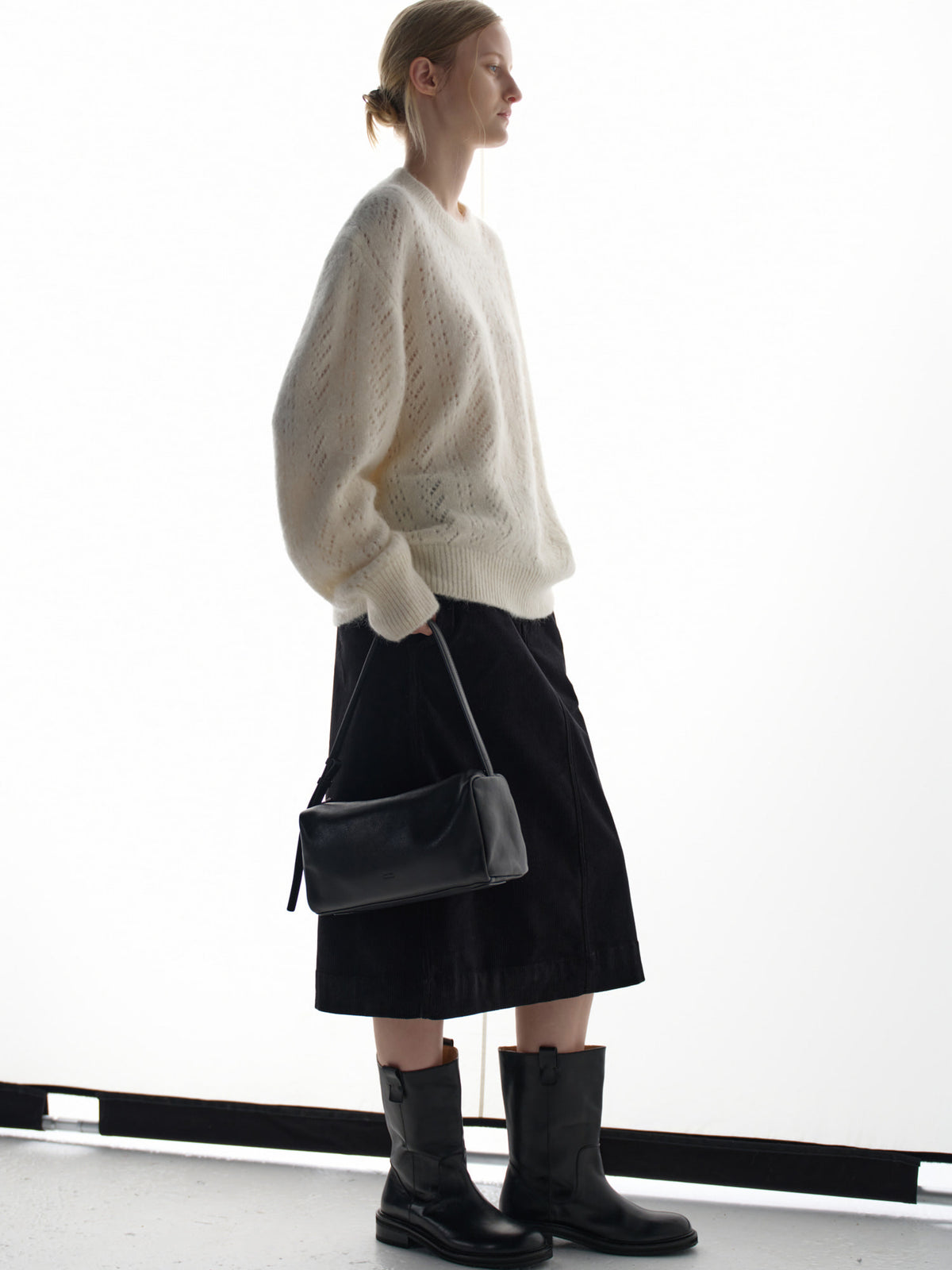 Alpaca Pointel Knit_ivory
