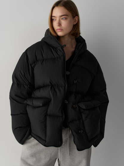 Goose Down Hooded Puffer_black