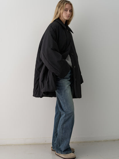 Padded Half Coat_black