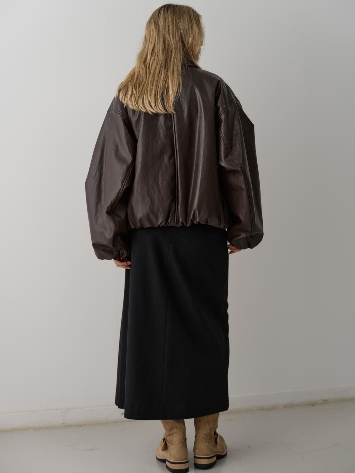 Leather Bomber Jacket_brown