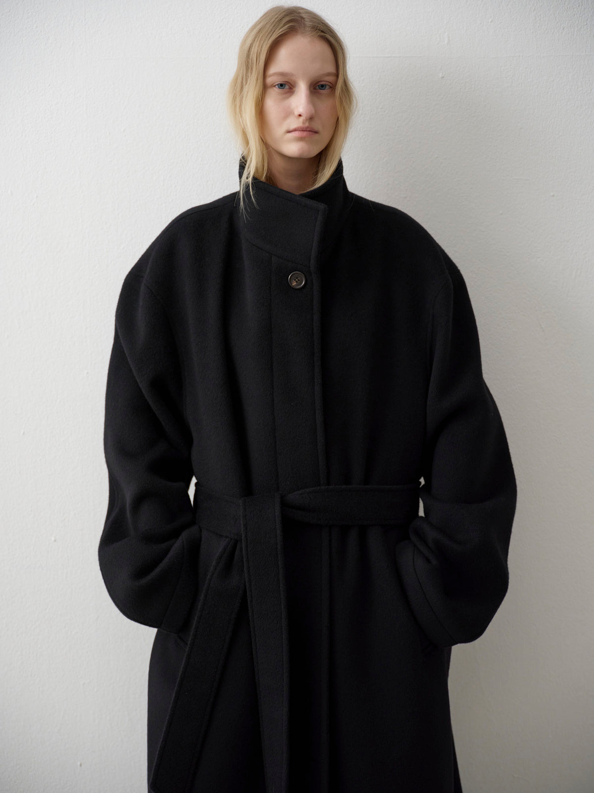 Cashmere High-neck Coat_black