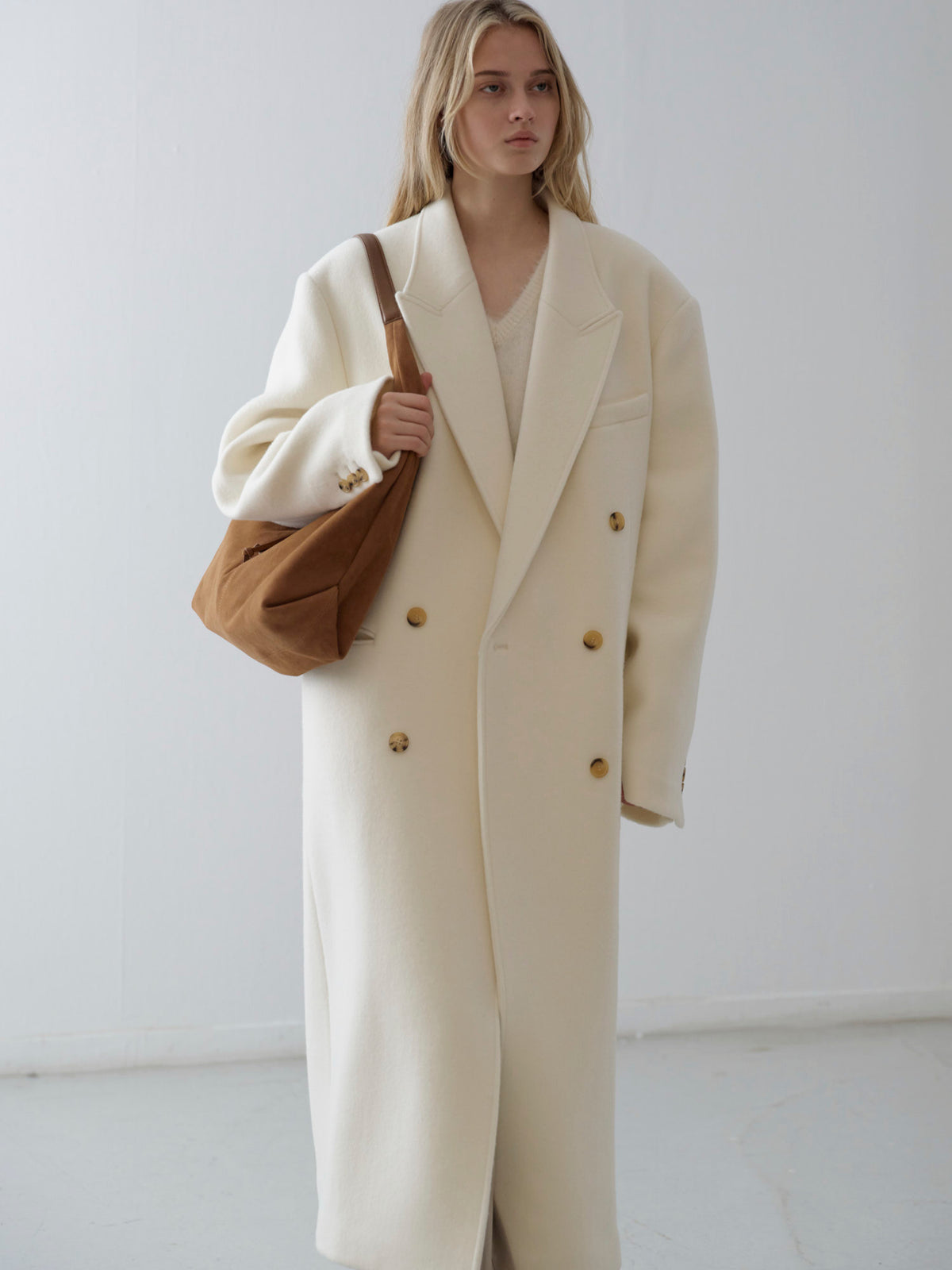 Cashmere double coat_ivory