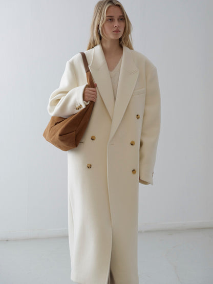 Cashmere double coat_ivory