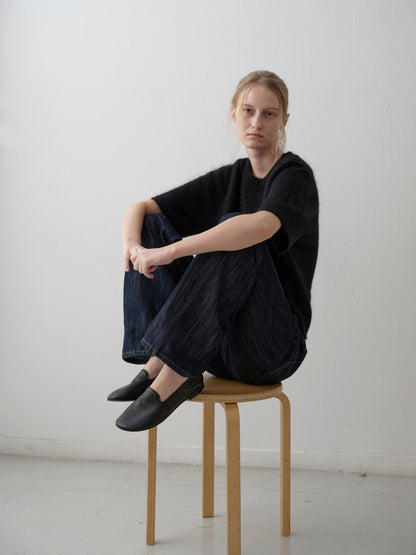Mohair Half Sleeve Sweater_black