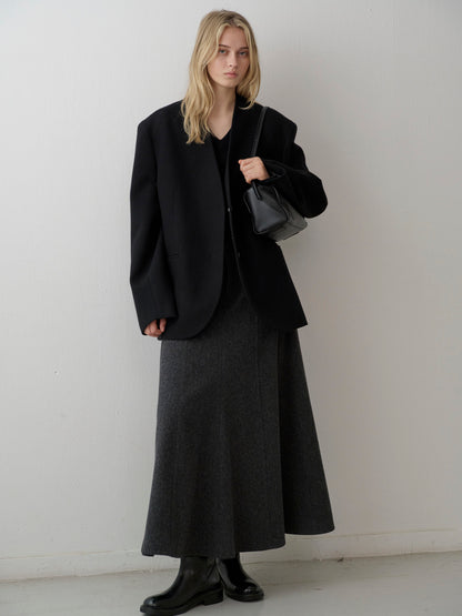 Minimal Collarless Jacket_black